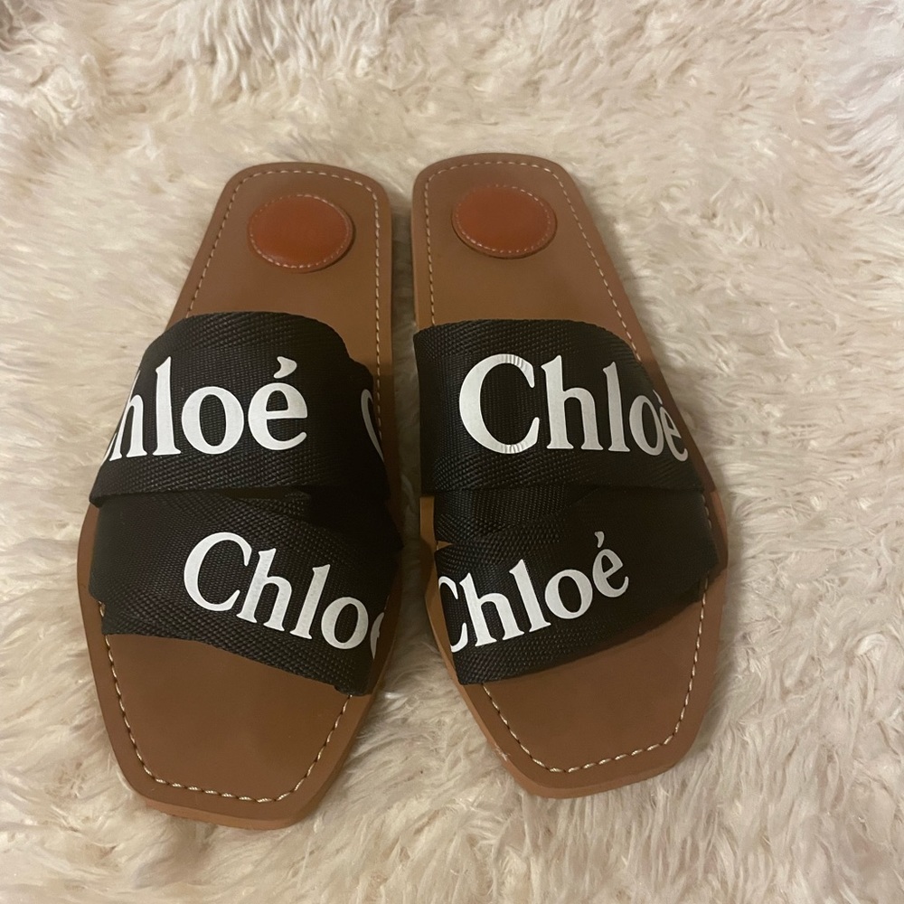 Chloe Logo Slide Sandal - Picture 1 of 6
